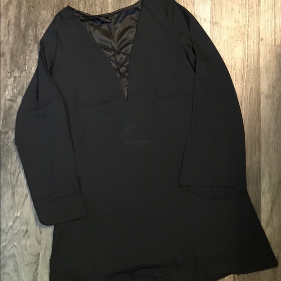 Cute 😍 simple Black Dress Long Sleeve Medium - Picture 5 of 8